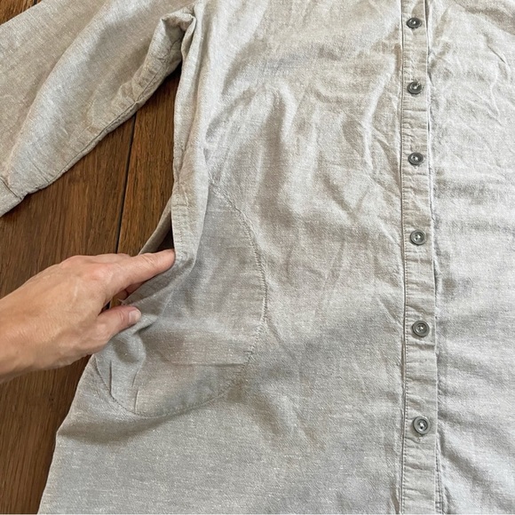 Coco+Carmen Hemp Cotton Tunic Top Shirt Dress XXL Sustainable Neutral Pockets - Picture 2 of 13